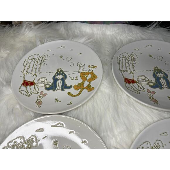 Disney Winnie The Pooh Decorative Plate Set x4 New Piglet and Friends - Picture 5 of 9